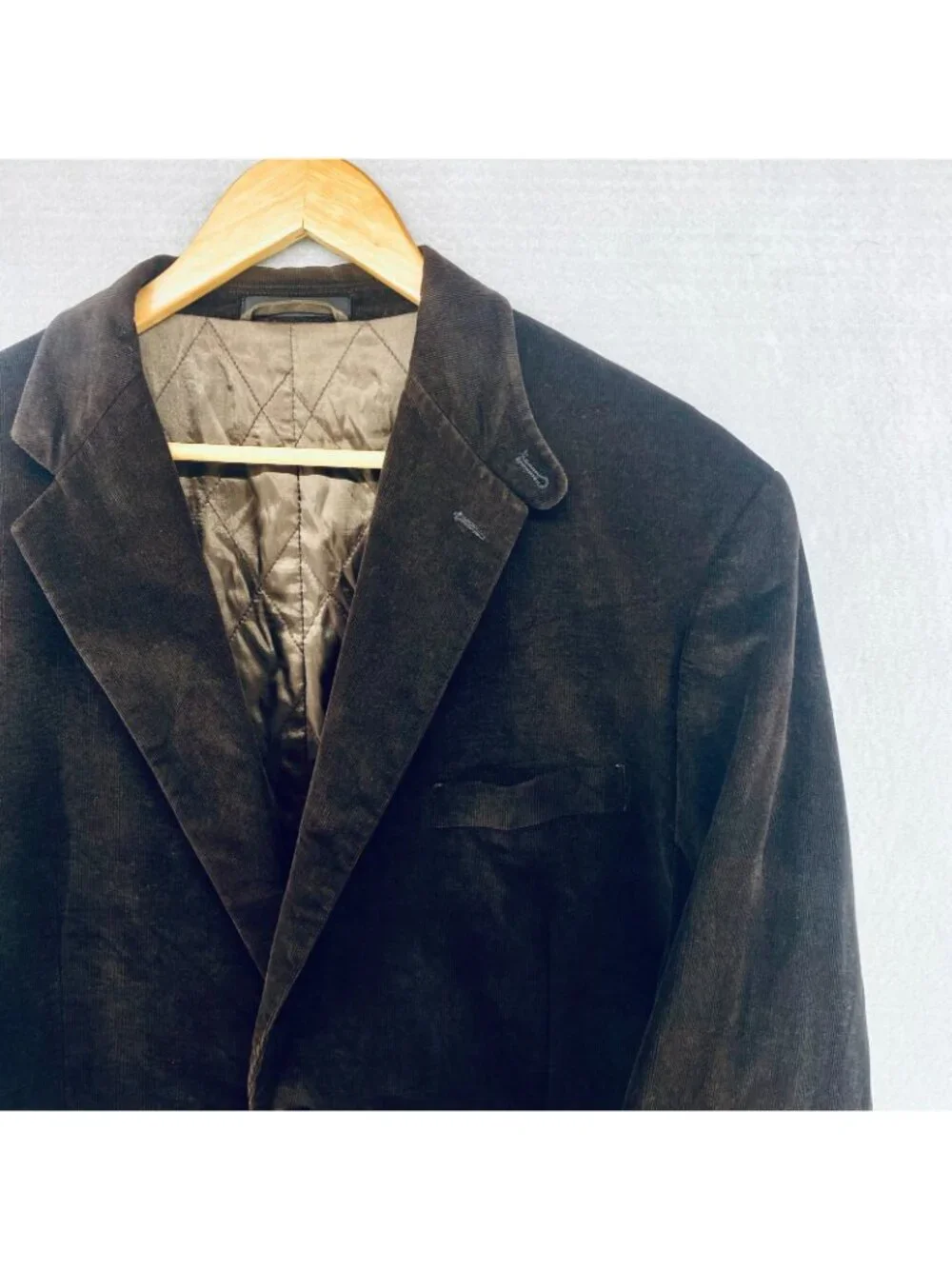 Lauren Ralph Lauren Blazer Mens 44L Brown Corduroy Sport Coat Jacket Elbow Patch